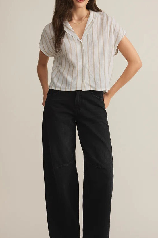 Parallel Button Down Top