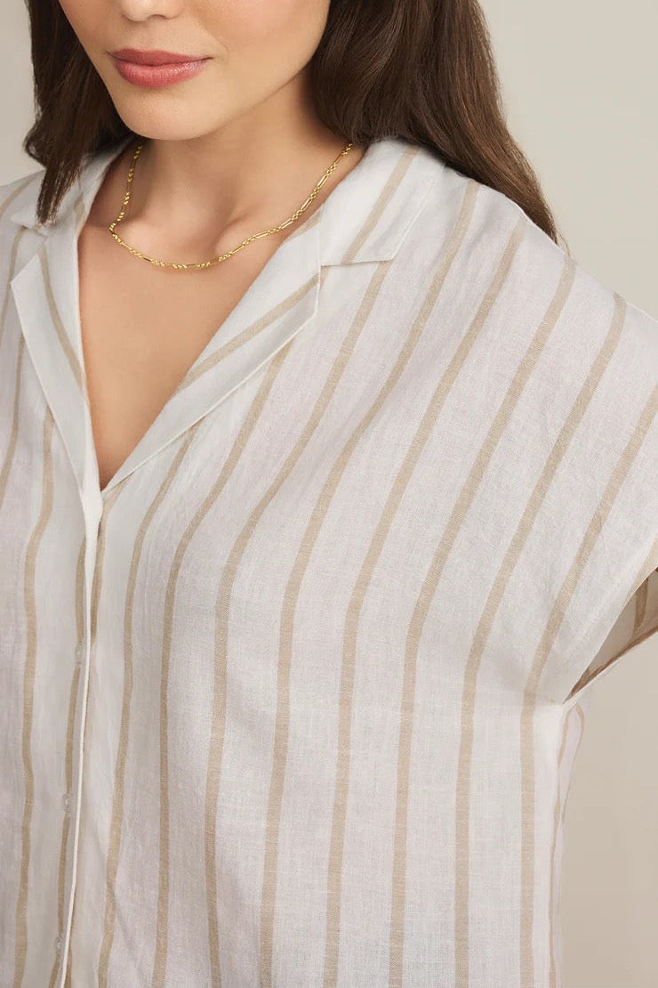 Parallel Button Down Top