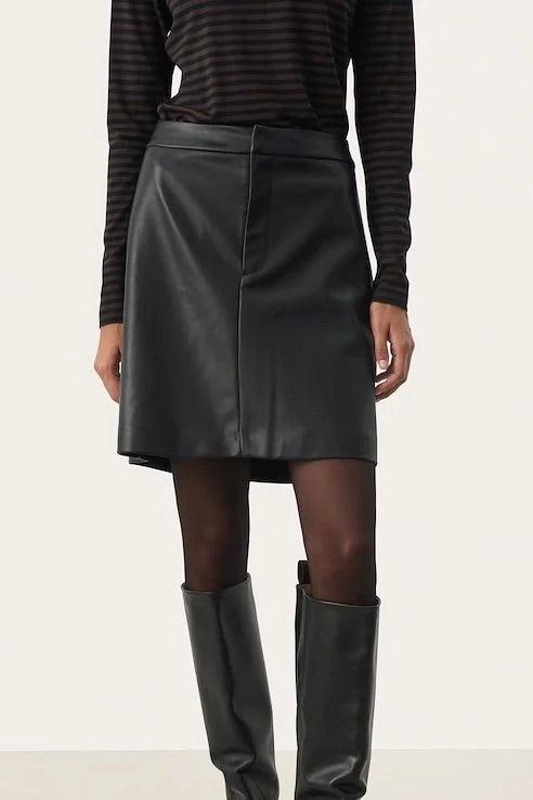 Lonna Faux Leather Skirt